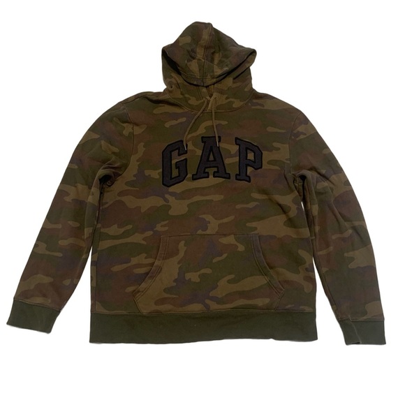 💚GAP Camouflage Hoodie - Men's Size Large - Made in Vietnam - GAP FOR GOOD - Picture 1 of 6